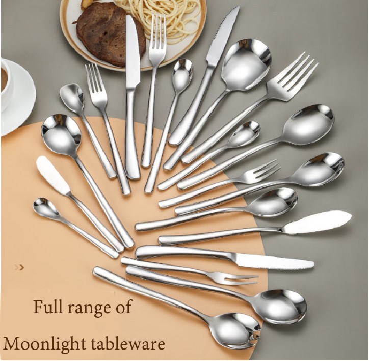 DINUO Silver Luxury Tableware Hotel Restaurant Stainless Steel Tableware Set JYDN-L-049