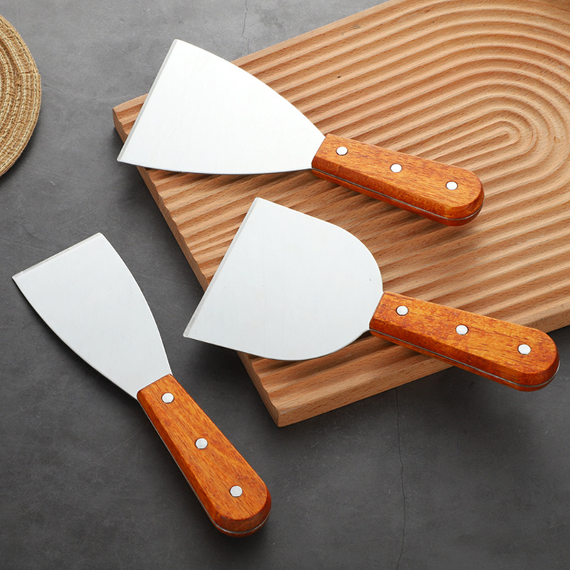 DINUO wooden handle stainless steel blade pizza shovel steak cooking and cooking shovel JYDN-L-257
