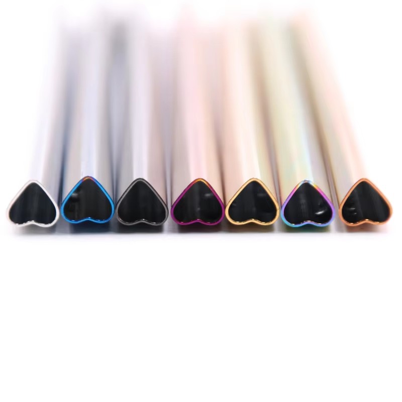 DINUO304 stainless steel straw filter silicone tip metal straw JYDN-L-184