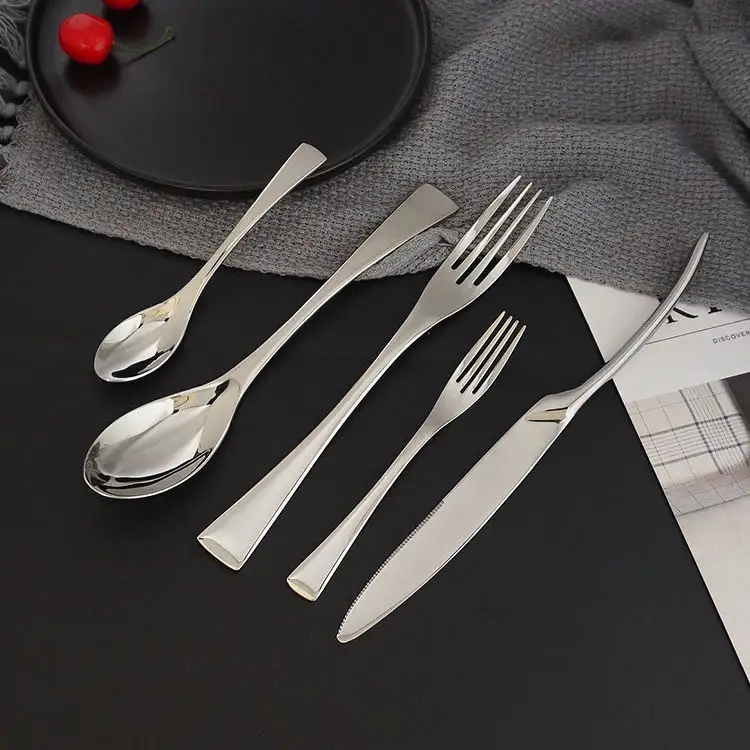 DINUO high-quality unique thick handled hotel restaurant silverware set gold tableware JYDNUO-L-056