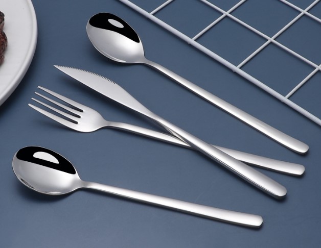 DINUO Gold Silver Luxury Tableware Stainless Steel Knife Spoon Fork Set JYDN-L-066