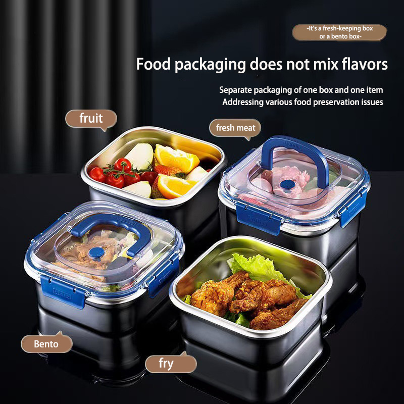 DINUO stainless steel food leak proof lunch box commercial household fresh-keeping box JYDN-L-273