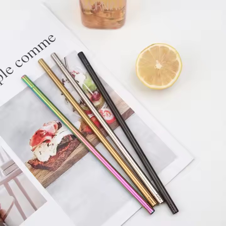 DINUO304 stainless steel straw filter metal straw with silicone tip JYDN-L-183