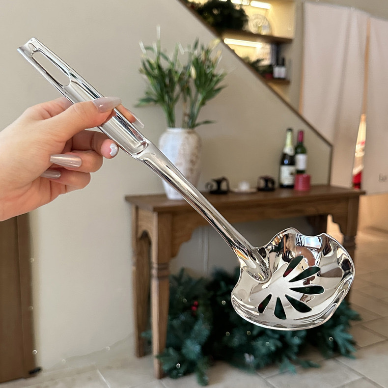 DINUO apple shaped 316 stainless steel high order thick hot pot spoon leakage JYDN-L-156