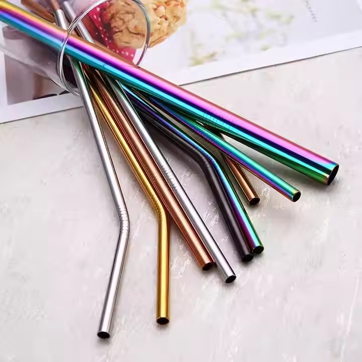 DINUO stainless steel 8mm straw, environmentally friendly and reusable curved straw JYDN-L-167