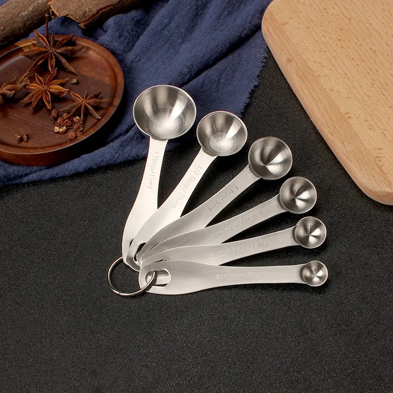 DINUO stainless steel food measuring spoon six piece set kitchen baking set JYDN-L-093