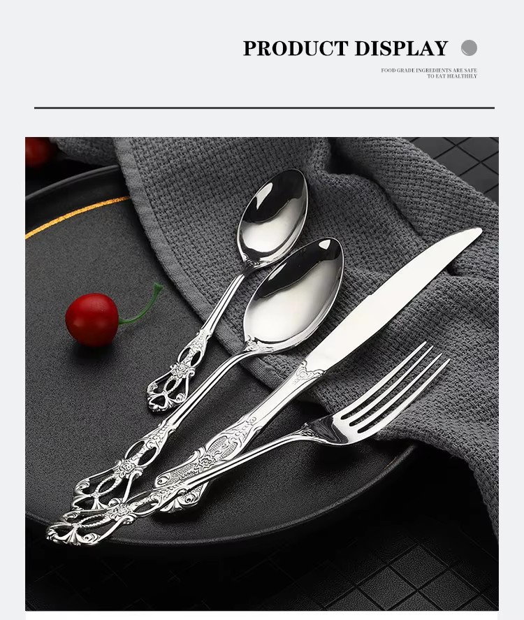 DINUO Hotel Restaurant Knife, Fork, Spoon and Tableware 4-piece Set JYDN-L-047